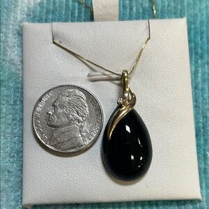 499499 14k Onyx and Diamond enhancer MM WW